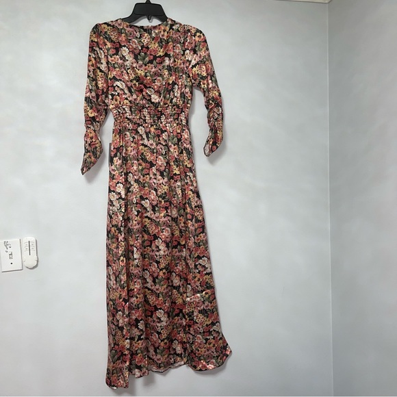 NSR Valerie Long Sleeve Dress In Coral Multicolor - New With Tag - Reemoly - Picture 7 of 10